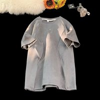 T-shirt à manches courtes en daim anti-plis avec bande réfléchissante pour homme – Qualité supérieure, tendance, marque de niche unique, style urbain