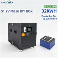VOLOND EU STOCK Kit de Caja de Batería Apilable DIY de 51.2V 16S con BMS JK 300A V19 para Celdas LiFePO4 Almacenamiento de Energía Solar