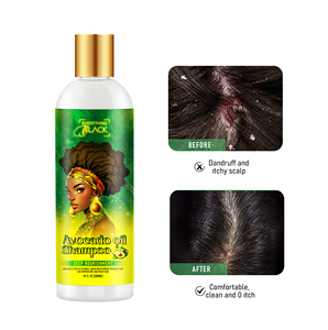 Opciones personalizables Aguacate Natural Coily Producto para el cuidado del cabello Fortalecer la reparación American Afro Hair Shampoo - Product Image 5