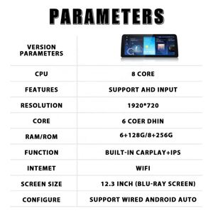 Autoradio Android 13 de 12,3 pouces pour BMW Série 5 E60 E61 E63 E64 Série 3 E90 E91 E92 CCC CIC 2009-2012 Lecteur de navigation GPS - Product Image 6
