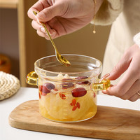 Pot d'oeufs à la vapeur en verre borosilicaté de haute qualité bol transparent pour bébé avec couvercle