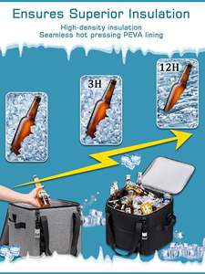 Sac isotherme ultra-léger et étanche avec conservation de la glace pendant 12 heures - Sac isotherme polyvalent pour les voyages, le camping, les pique-niques et la vie quotidienne - Product Image 3