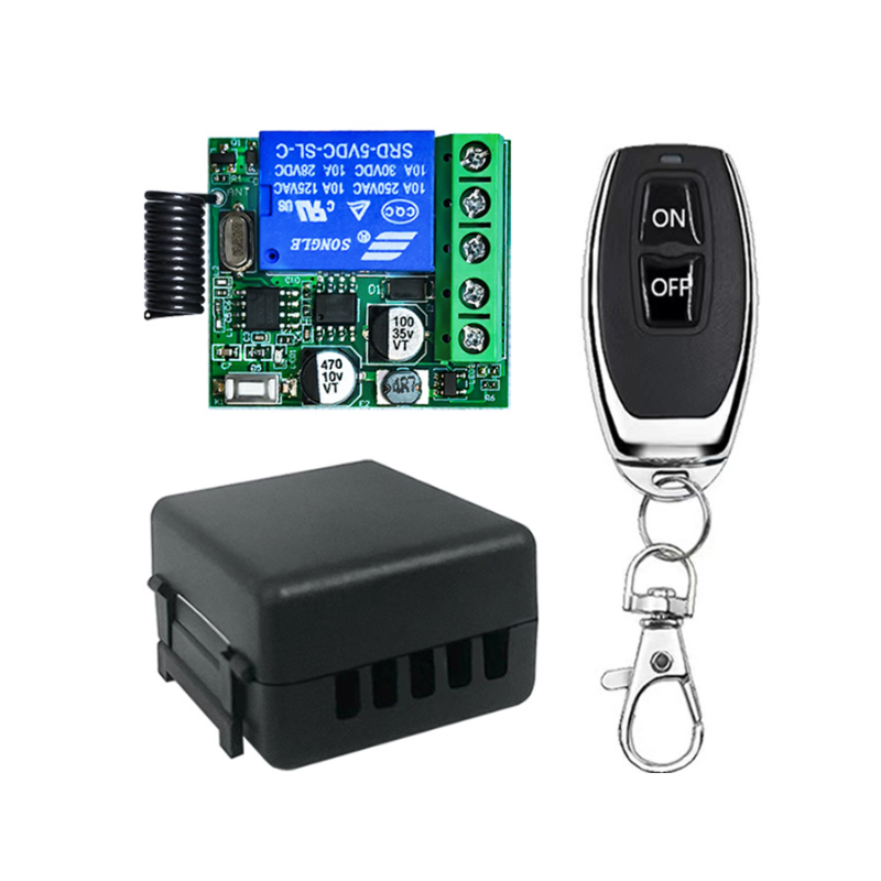 433MHz RF Wide Voltage Universal Wireless <strong>Remote</strong> <strong>Control</strong> <strong>Switch</strong> Learning Code <strong>100m</strong> <strong>Range</strong> Privacy Function Silicone Keypad Garage