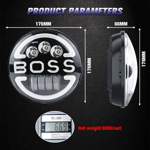 Phare LED de 7 pouces pour Jeep, lentille LED, lumière ambre super brillante, lumières LED pour motos, éclairage de travail pour camion Wrangler JL - Product Image 4