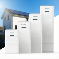 Batterie solaire KUNETIC 9,6 kWh 200 Ah LiFePO4 48 V, système de stockage d'énergie domestique tout-en-un modulaire empilable hybride/hors réseau, IP65 CAN