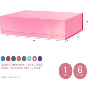 GREEN BEAN <b>gift</b> <b>box</b>, <b>large</b>-sized pink lidded <b>box</b>, customizable according to your needs - Product Image 6