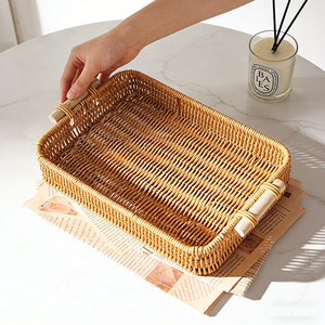 <span class=keywords><strong>Cesta</strong></span> Hexagonal Moderna de Mimbre PP con Asas, Bandeja para Pan, Café y <span class=keywords><strong>Desayuno</strong></span>, Bandeja de Servicio para Restaurante, Decoración del Hogar, Almacenamiento de Cocina - Product Image 4