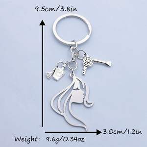 Accesorios de Moda Europeos y Americanos, Llavero de Metal con Diseño de Secador de Pelo, Hermoso Colgante para Mochila de Chica - Product Image 3