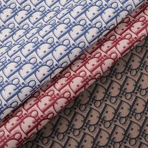K1290 imitación de marca de color impreso PVC cuero diseñador hoja de tela de cuero artificial adecuado para bolsos, bolsos, monederos