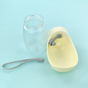 Pet <b>Water</b> Bottle With Folding Cup Portable Outdoor Dog Travel <b>Water</b> <b>Container</b> Eco Friendly Pet Supplies Gray Yellow Green - Product Image 1