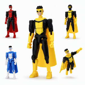 Figurine articulée Mecha Warrior imprimée en 3D FDM avec cape, style <span class=keywords><strong>super</strong></span>-héros, collectionnable, cadeau, OEM ODM, vente en gros - Product Image 1