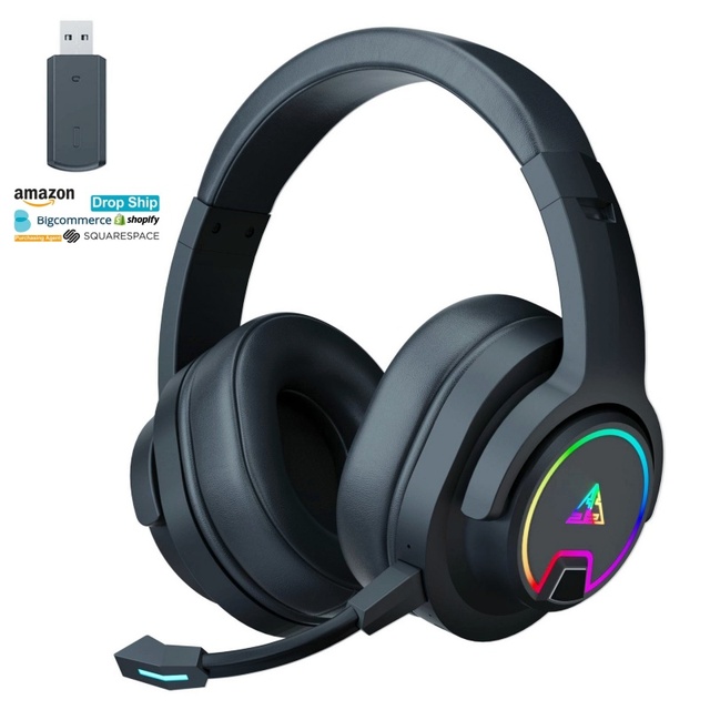 New Design 2.4Ghz Wireless Gaming Headset Wireless Gamer Headphones for Pc Ps Ps5 Ps4 Phones