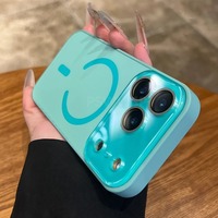 Casing HP Anti Air, Anti Sidik Jari, Anti Benturan, Magnetik, ABS, Grosir untuk 11-15 Pro Max dengan Pelindung Charger Jendela Besar