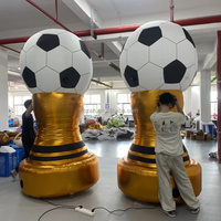 Trophée gonflable géant avec coupe de championnat de football gonflable pour la publicité sur thème personnalisé, les activités et autres événements