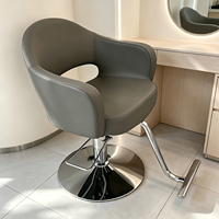 Fauteuil de salon moderne à accoudoirs creux, chaise de coiffure hydraulique avec repose-pieds