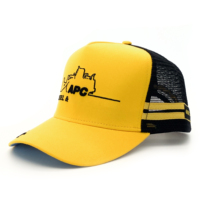 Casquettes de camionneur personnalisées de haute qualité, casquettes en maille jaunes, casquettes de baseball occidentales à deux bandes, casquettes de camionneur style country, profil haut, pour l'Australie