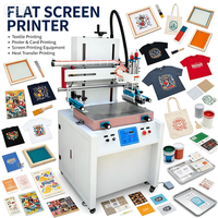 Peralatan Sablon Semi Otomatis Untuk Produk Datar, Mesin Sablon Datar Presisi Tinggi, Printer Sutra