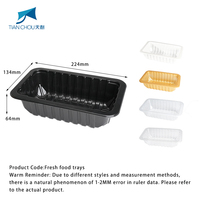 Boîtes d'emballage rectangulaires personnalisées en PP de qualité alimentaire pour tranches de bœuf, saucisses et poissons frais, avec couvercle