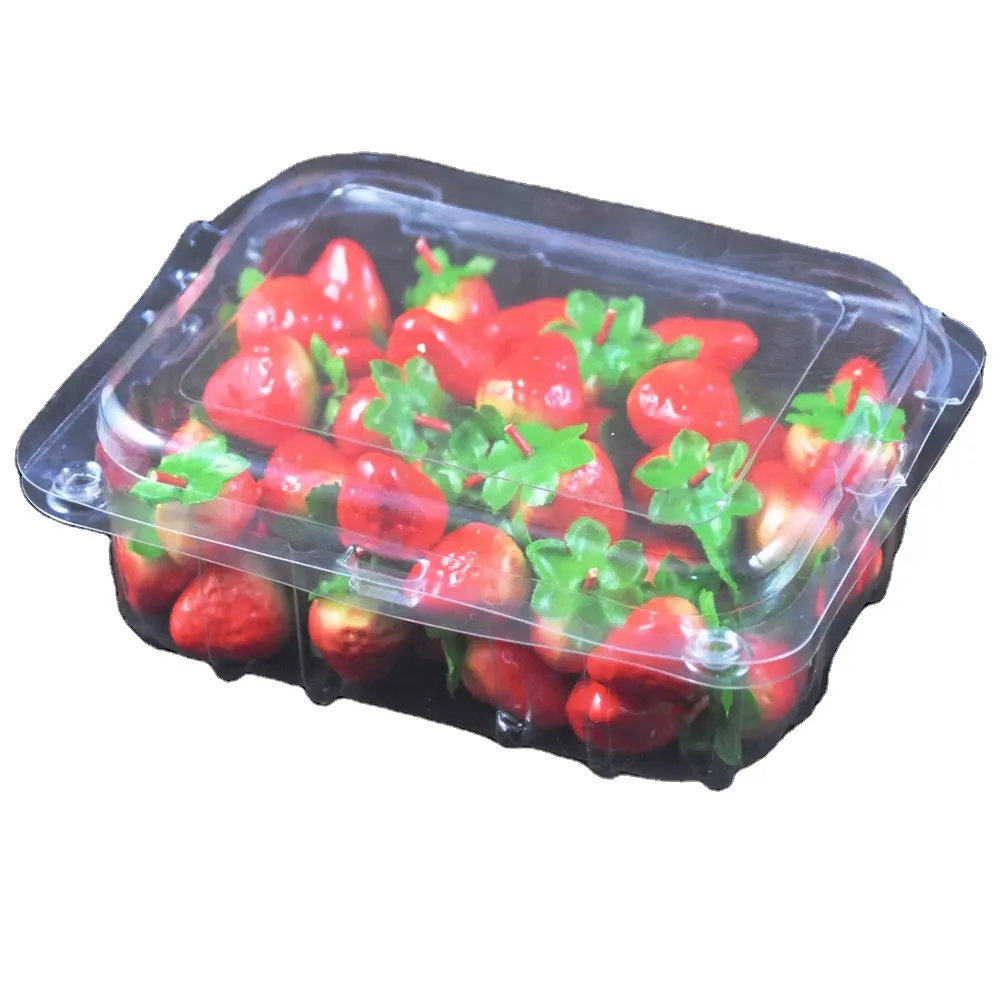 Scatola di imballaggio per alimenti in plastica per contenitori per animali domestici a conchiglia per supermercati per frutta