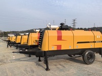 Pompe à béton diesel Sany HBT8018C 5S d'occasion de qualité supérieure, modèle 2021, 1000 heures, portée verticale 180 m, moteur prêt pour les mégaprojets