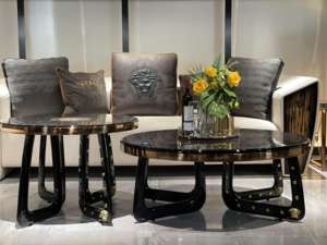 Mesa de Centro Italiana de Lujo, Combinación Alta y Baja, Madera Maciza con Acabado en Barniz Piano, Venta al Por Mayor - Product Image 2