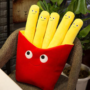 Jouets en peluche Kawaii en forme de nourriture en gros : Hamburger, Hot-dog, Popcorn, <span class=keywords><strong>Pizza</strong></span>, Crème glacée, Frites – Poupées en peluche pour enfants, cadeaux et décoration intérieure - Product Image 4