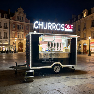 Remorque de vente ambulante entièrement équipée, certifiée CE, pour fours à bois, hot-dogs, pizzas et restauration rapide. - Product Image 1