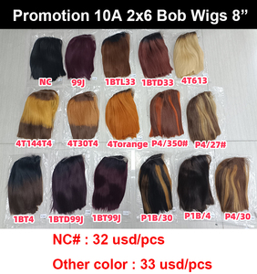 Letsfly 32$ Promotion Perruques Bob Colorées SDD 2x6 Lace Closure, Cheveux Humains Vierges Bruts Vietnamiens, Lisses et Volumineux - Product Image 5