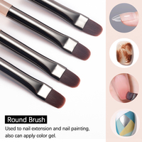 ZRKGEL – Nouveau Kit de Pinceaux Professionnels de Luxe sur Mesure à 2 Têtes pour Gel Constructeur et Liner, en Nylon, avec Porte-Échantillons, pour Usage Professionnel