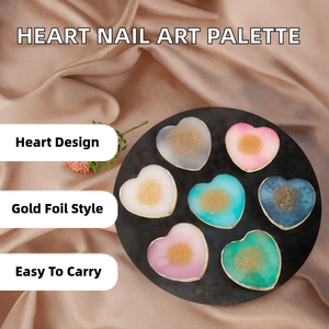 Paleta de Arte de Uñas en Forma de Corazón, Tabla de Mezcla de Color de Gel de Resina, Herramienta de Manicura - Product Image 2
