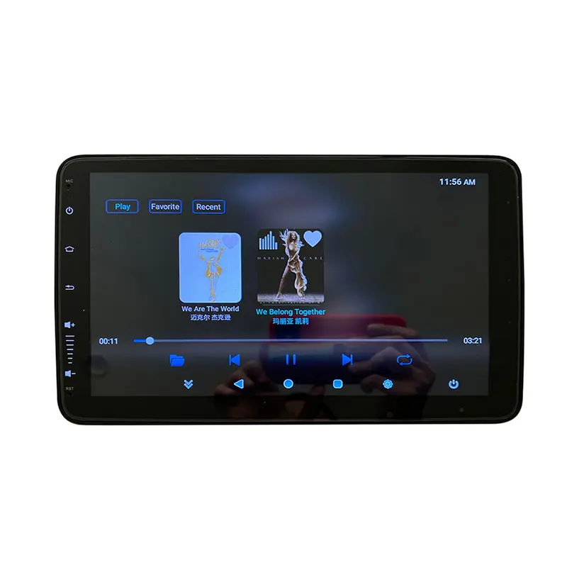 Stereo mobil layar sentuh 2 Din 10.1 inci, Tautan cermin BT Radio FM mobil navigasi Gps Android 12