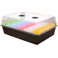 Pots de pépinière en plastique Kit de plateau de plantation de graines boîte de Germination de plante avec dôme et Base boîte de culture de jardin