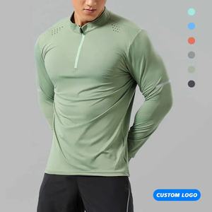 Ropa Deportiva Personalizada para Hombre, Camiseta Deportiva sin Costuras para Entrenamiento, Running, Casual, Elástica, de Manga Larga, Tipo Polo - Product Image 1