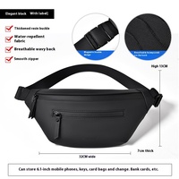 Sac banane léger en PU pour homme, grande capacité, sac à bandoulière décontracté, porte-téléphone, petit sac à dos pour la presse et la publicité personnalisée