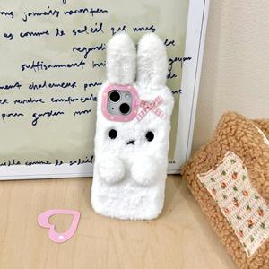 Lady Fashion PU Leather Furry Lovely Rabbit Design For Cold Weather Anti-Drop Phone case pour <span class=keywords><strong>iPhone</strong></span> 16 15 14 Plus Pro Max - Product Image 5