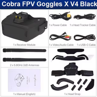 SKYZONE Cobra X V4 1280x720 5.8G Lunettes FPV avec écran VR pour drones de course, modèles aériens, avions à voilure fixe, accessoire VTX