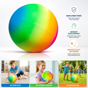 Pelotas de Agua Inflables de PVC de Alta Calidad, Antideslizantes, con Diseño de Arcoíris, para Niños - Product Image 1