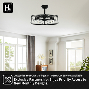 20-inch European-style living room decorative <b>remote</b>-<b>controlled</b> silent dimmable DC modern LED <b>ceiling</b> fan - Product Image 5