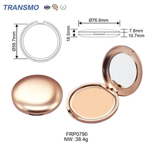 Estuche Compacto Reciclable Negro para Polvo con Espejo, Envase para Polvo Compacto Prensado, para Cosméticos y Perfumes - Product Image 3