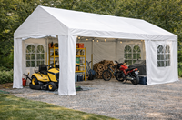 Abri de rangement pliable haut de gamme en acier pour bateaux et voitures, abri de jardin/tente de carport toutes saisons imperméable pour maison de bord de lac