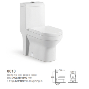 Yida một mảnh 300/400mm thô trong nhà vệ sinh gốm trắng nhà vệ sinh bát đất hiếm kháng khuẩn men chậm xuống Bìa ghế Siphon <span class=keywords><strong>WC</strong></span> - Product Image 2