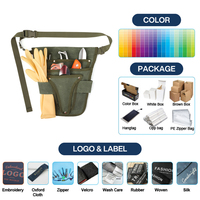 Sac de jardinage multi-poches en toile robuste, pochette à outils pour électricien, charpentier, jardinier avec ceinture réglable