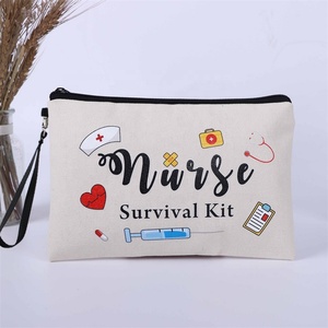 Wholesales Diy Customized Cosmetic <b>Bags</b> Convenient Blank Sublimation Cotton Linen Makeup Cosmetic <b>Bag</b> <b>for</b> <b>Women</b> - Product Image 3