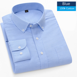 ChenYue nuova moda Business camicie da uomo Custom tinta unita in cotone <span class=keywords><strong>Oxford</strong></span> <span class=keywords><strong>camicia</strong></span> all'ingrosso con tasca <span class=keywords><strong>Slim</strong></span> <span class=keywords><strong>Fit</strong></span> - Product Image 4