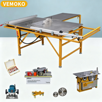 Scie à table coulissante compacte professionnelle avec table de travail élargie de 40 cm pour la personnalisation de toute la maison et la découpe de grandes planches