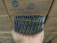 Clous de bardage en bobine de 50 mm, galvanisés à chaud, à tige torsadée, tête ronde pleine de 2,3 cm, pour travaux de construction extérieure