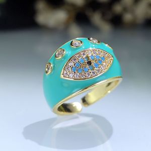 Anello Aperto Regolabile con Motivo a Occhio, Anello Dettagliato per Donne - Product Image 3