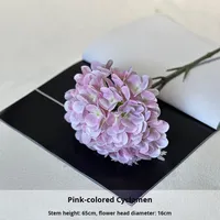 Fleurs artificielles en tissu de soie rose pour décorations de mariage décor d'hôtel et ornements de salon à la maison