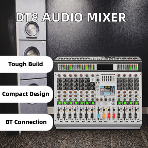 Console <span class=keywords><strong>de</strong></span> <span class=keywords><strong>mixage</strong></span> audio numérique portable 12 canaux Mini console audio <span class=keywords><strong>de</strong></span> scène en direct Nouveau effet sonore Bluetooth Aluminium Égaliseur 3 bandes - Product Image 2