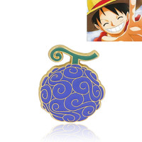 Broches en émail One Piece pour chapeau, sac à dos, vêtements, Luffy, Fruit du Diable